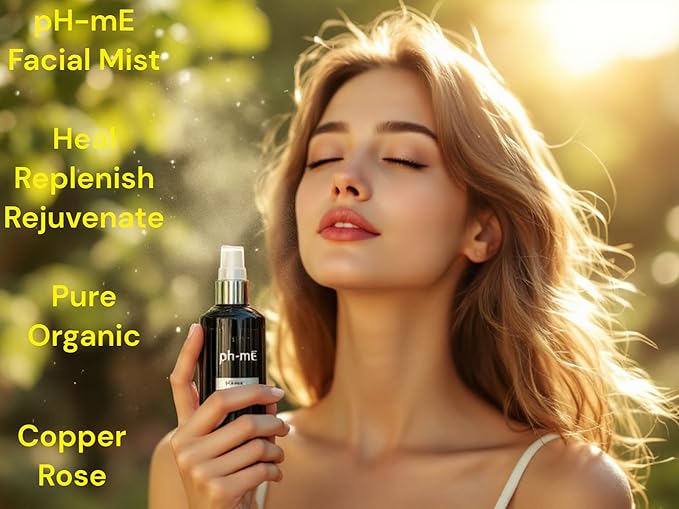 Hydrating Face Mist, Copper Rose, Pure, Natural, Organic Ingredients Helps your Skin Reduce Wrinkles, Fine Lines, Inflammation, Acne, for Clear Beautiful Skin (3.4oz)-Velvo Beauty