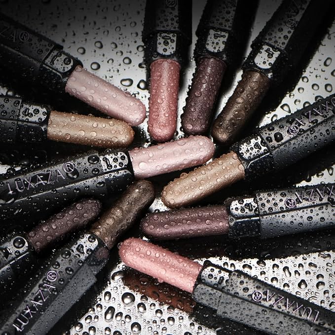 Pink Eyeshadow Stick Makeup 6PCS Set, Light Metallic Shimmer Cream Eye Shadow Eyeliner Brightener Pencil Crayon - PINK OCEAN-Velvo Beauty