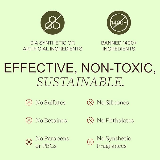 Non Toxic Vegan Shampoo with Organic Ingredients, Apple Cider Vinegar & Tea Tree Oil - Sulfate Free, Color Safe, Paraben Free, Gluten Free, Cruelty Free, pH Balanced-Velvo Beauty