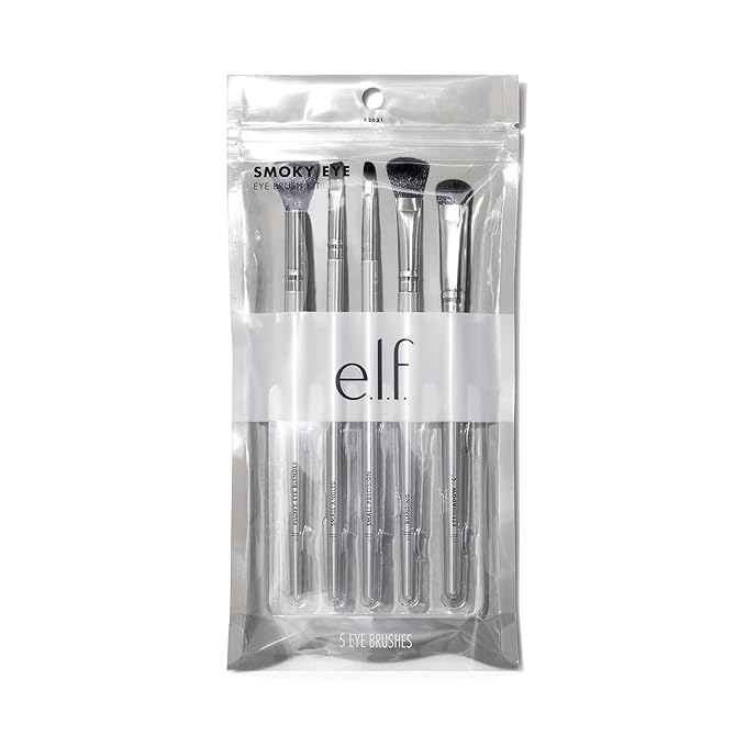 e.l.f. Smoky Eye Brush Kit, 5-Piece Makeup Brush Kit For Creating A Smoky Eye Look, Apply & Blend Eyeshadow, Vegan & Cruelty-Free-Velvo Beauty