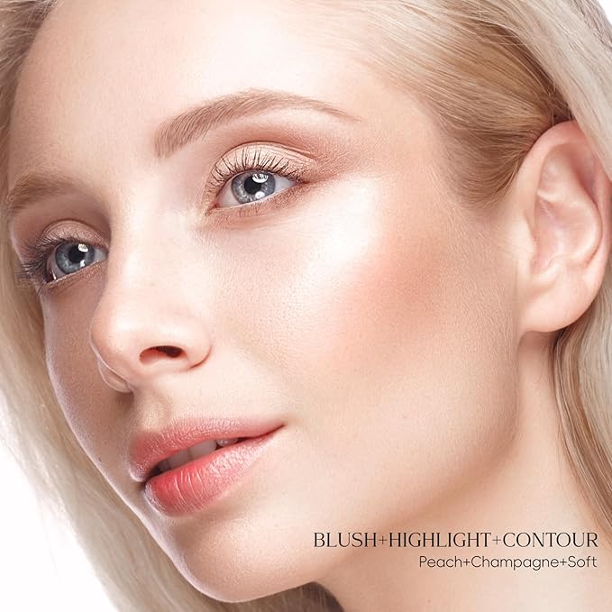 Trio Contour Sticks Set, Highlighter Stick & Bronzer Stick & Blush Stick for Cheek+Lip,Highlight and Contour to Create a Natural Dewy Makeup Look for Fair | Set of 45g/1.6fl.oz-Velvo Beauty