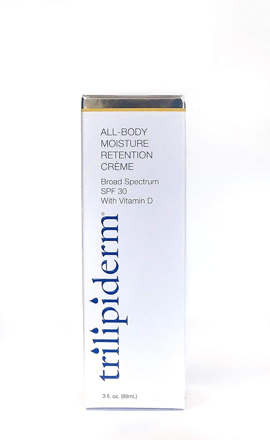 Trilipiderm All-Body Moisture Retention Crème Broad Spectrum SPF 30 with Vitamin D – 2-PACK of Travel-Size 3 Ounce Tubes – Plant-Based All-Day Hydration, Sunscreen for Body and Face-Velvo Beauty