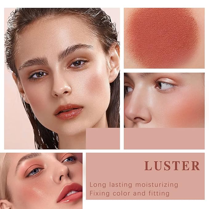 Cream Blush Stick for Cheeks Makeup,Waterproof Blush Face Stick Multi-Use Lip and Cheek Tint,Matte Finish Lightweight Easy to Blend Natural Cream Blusher Makeup for All Skin Tones- Rose Red-Velvo Beauty