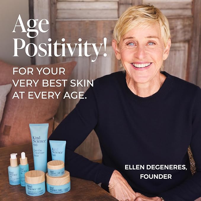 Kind Science by Ellen DeGeneres Eye Cream - Under Eye Cream to Refresh Eyes - Hydrating Eye Cream for Wrinkles Noticably Smooths & Moisturizes - Paraben, Dye & Fragrance Free, 0.5 fl oz-Velvo Beauty