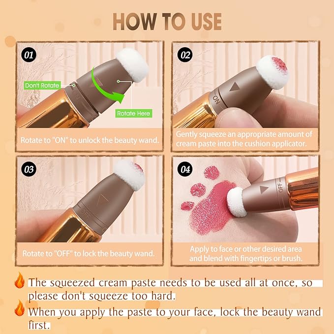 Liquid Contour Beauty Wand, Cream Liquid Contour Stick Matte Bronzer Stick with Cushion Applicator, Lightweight Blendable, Long Lasting Silky Liquid Face Shaping & Contouring Stick | 0# Contour Light brown-Velvo Beauty