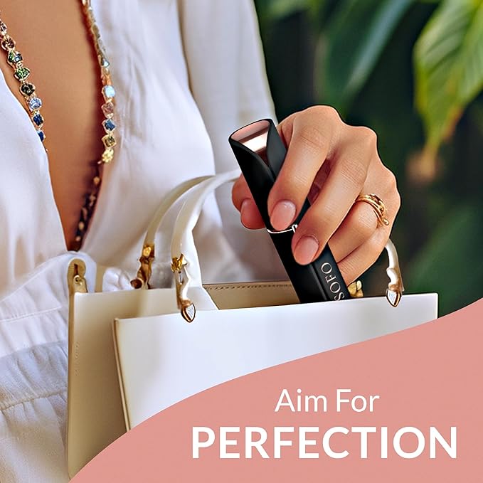 Facial Hair Removal for Women | Electric Razor Device Small Mustache Dermaplaning Remover Tools Tweezers Epilator Trimmer Face Dermaplane Shavers Beauty Gadgets Set Accessories by VISOFO (Onyx)-Velvo Beauty