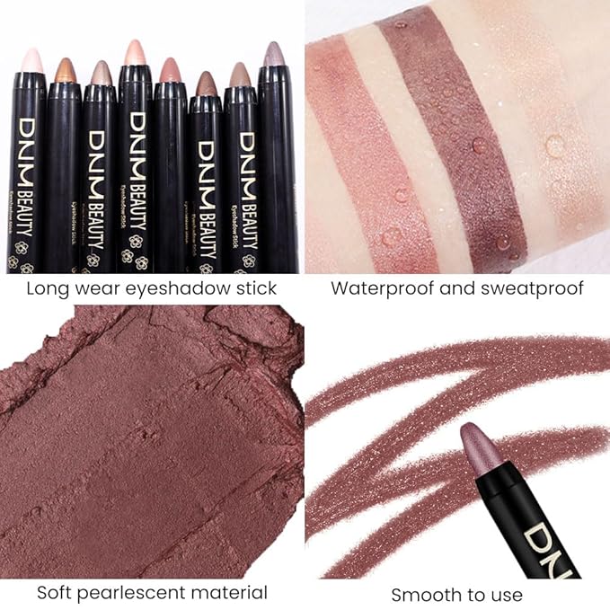evpct Orchid Shimmer Cream Eye Shadow Brightener Sticks Set for Eyes, Orchid Shimmery Matte Pencil Eye shadow Applicator Stick Pen Palette Makeup Waterproof sombras en crema para ojos 26#-Velvo Beauty