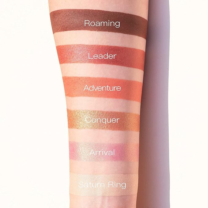 READY TO SHINE Pocket-Sized Small Eyeshadow Palette with 6 Highly Pigmented Matte, Frost, and Shimmer, Saturn Voyage Mini Travel Eyeshadow Palette-Velvo Beauty