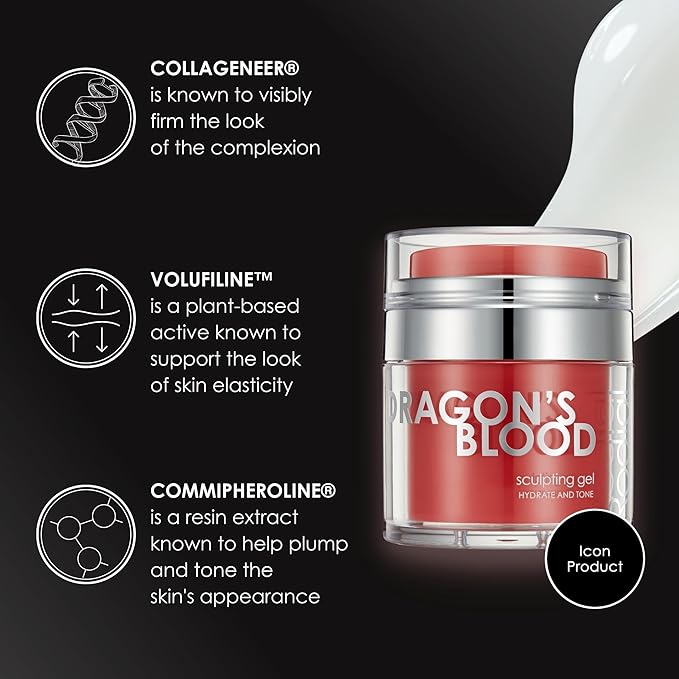 Rodial Dragon's Blood Sculpting Gel 1.7 fl oz - Rejuvenating, Ultra-Hydrating Face Cream - Refreshing Gel/Cream Formula - Triple Action Collagen Formula for a Firmer, Tighter and Smoother Skin Look-Velvo Beauty