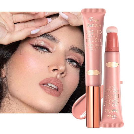 Liquid Blush Makeup Wand, Velvet Cream Blush Stick for Cheeks and Lips, Blush and Highlighter Stick, Easily Blendable, Long-Wearing, Smudge Proof-Velvo Beauty