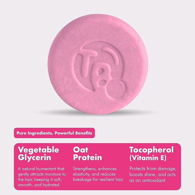 Hydrolyzed Oat Protein + Squalane Shampoo Bar for Girls - 4.5oz - For all Hair Types - Gentle on sensitive Eyes & Scalp - Natural, Tear-Free, Sulfate & Paraben-Free - Made in USA - 4.5oz-Velvo Beauty