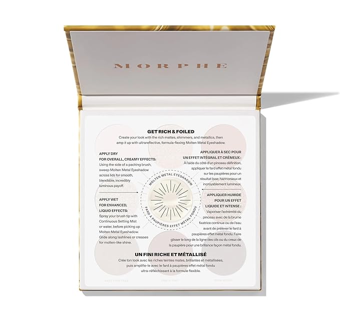 Morphe Rich & Foiled Artistry Palette - Foil-Effect Eyeshadow Palette with Matte, Shimmer & Foil Finishes - Brown & Gold Eyeshadow with Luminous Payoff - Gold Seeker (0.35 oz)-Velvo Beauty
