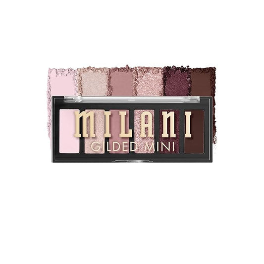 Milani Gilded Mini Eyeshadow Palette with 6 Matte & Shimmer Hues - The Wine Down-Velvo Beauty