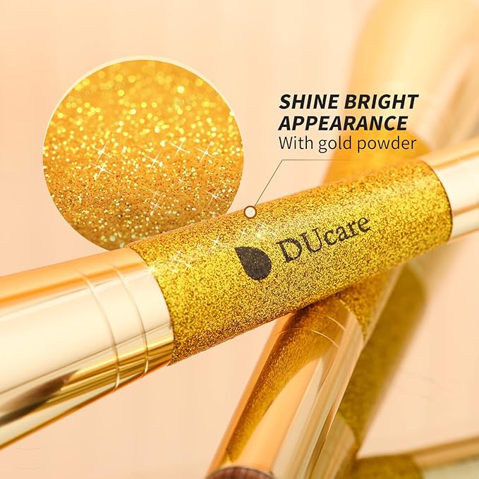 DUcare Powder Concealer Brush Foundation Makeup Brushes Double Ended Perfect for Rounded Taperd Liquid, Cream, Powder,Blending, Buffing-Velvo Beauty