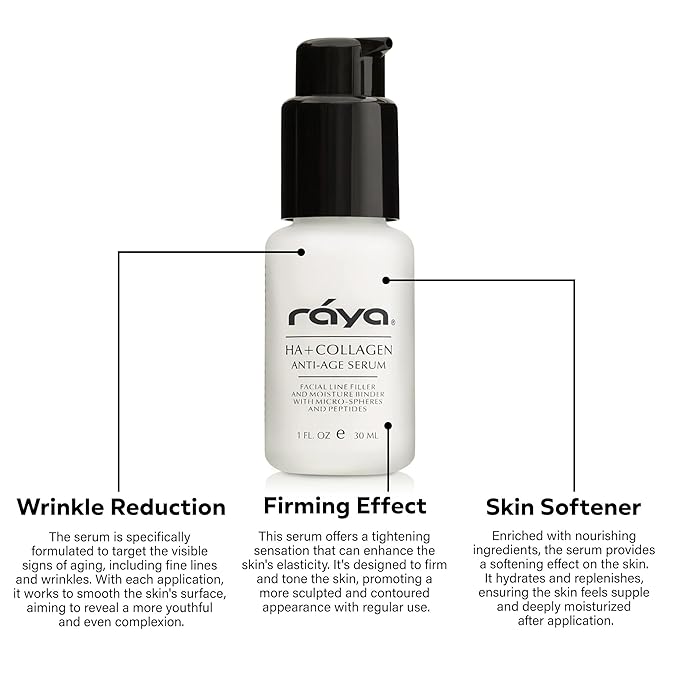RAYA HA + Collagen Serum (502) | Premium Anti-Aging Serum for Face | Intensive Face Moisturize | Helps Reduce Age Lines and Wrinkles | Firms and Softens Skin for All Ages-Velvo Beauty