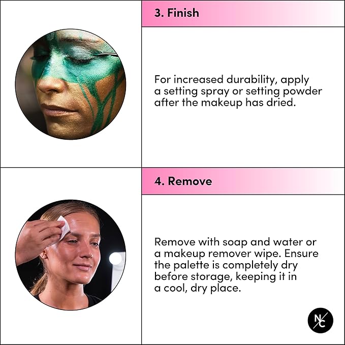 Metallic 12-Color Palette - Luxurious Water-Activated Makeup for Face & Body - Shimmering Shades for SFX, Cosplay, Theater, Film & TV Makeup Artists-Velvo Beauty