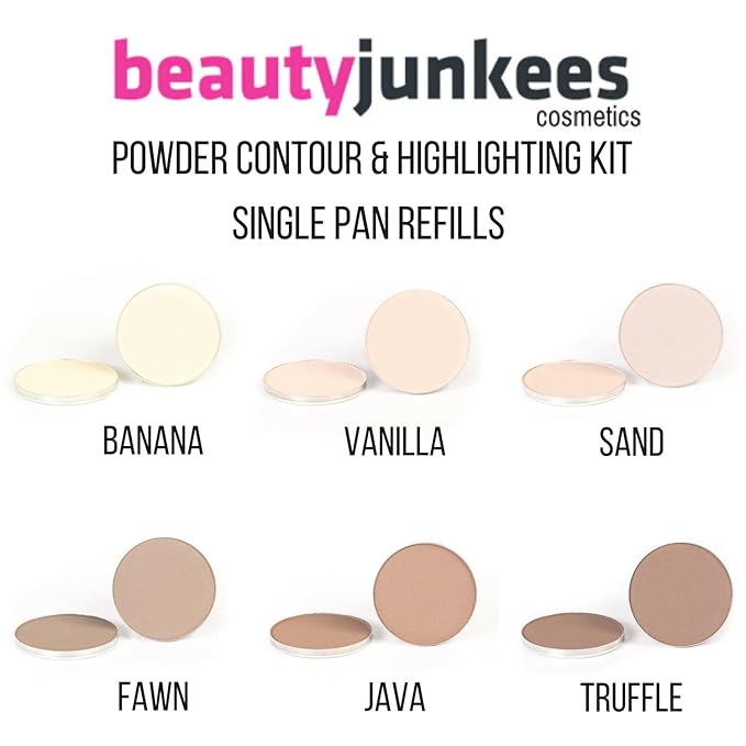 Truffle Matte Powder Contour Makeup – 37 mm Magnetic Palette Refill Pan for Contouring Highlight Make Up Kit by Beauty Junkees, Professional Quality Paraben Gluten Cruelty Free Cosmetics-Velvo Beauty