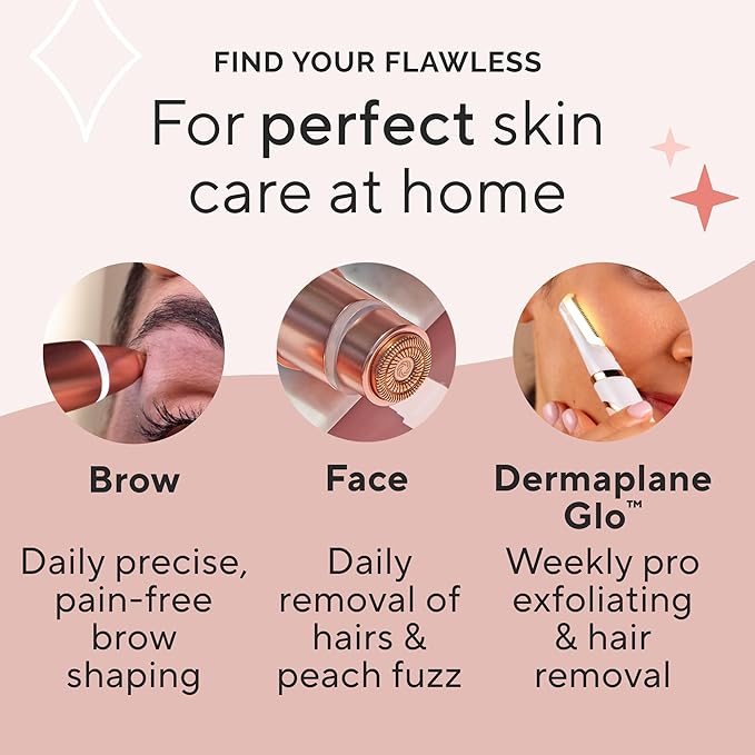 Finishing Touch Flawless Stray Hair Remover, Precise Micro-Blade Hair Removal Tool, Designed to Painlessly Cut Stray Hairs from Chin and Lips to Fingers and Toes, for All Skin Types-Velvo Beauty