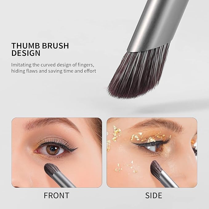 DUcare Professional Makeup Brush Set 22Pcs with Travel Case Synthetic Kabuki Foundation Brush, Face Powder Brush, Blush Brush, Concealer Brush, Eyeshadow Brushes-Velvo Beauty