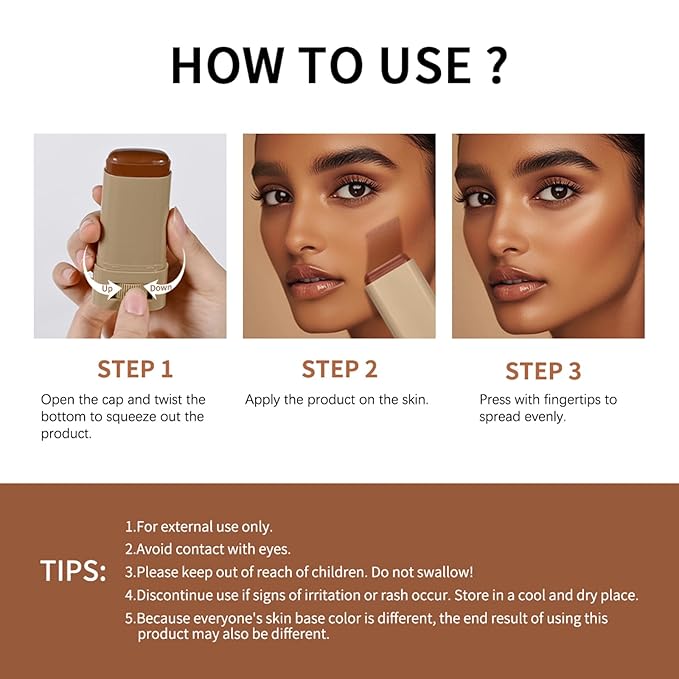 Beauty Balm Serum Boosted Skin Tint – Hydrating Tinted Moisturizer, Lightweight Solid Tinted Foundation Stick for Flawless, Sheer to Medium Coverage, Radiant & Dewy Finish, All-Day Wear (5#, 1)-Velvo Beauty