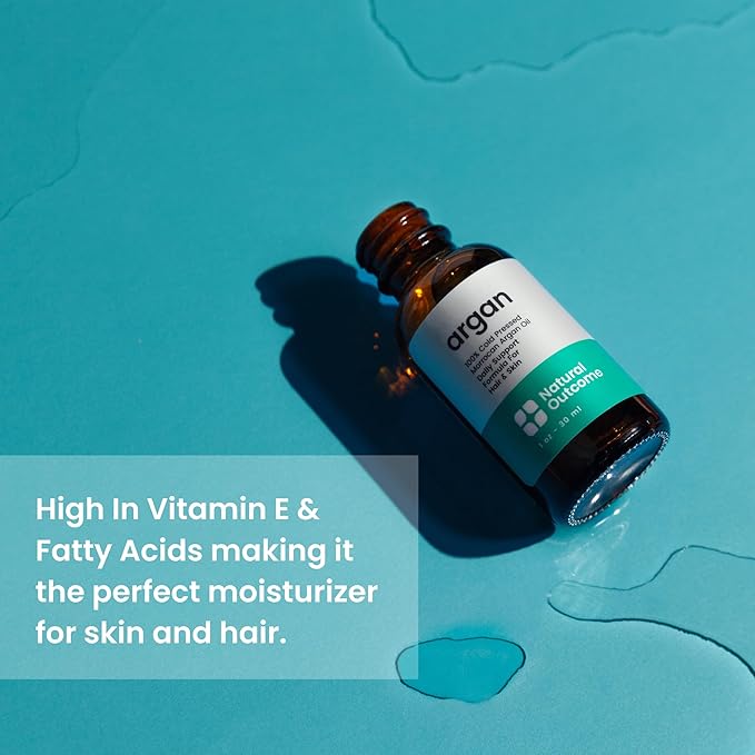 Argan Oil 100% Pure Moroccan Cold-Pressed Face, Body and Hair Lightweight Oil for Moisturizing, Hydrating & Skin Nourishment, 1 oz-Velvo Beauty