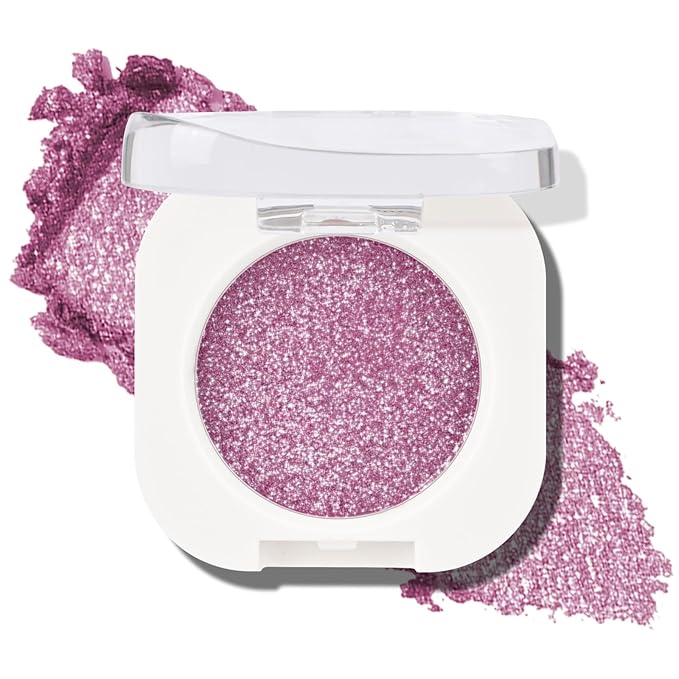 KYDA Single Glitter Eyeshadow, Bright Purple Diamond Glow Eyeshadow, Ultra-fine Lightweight Powder, Blendable Formula, Daily Glitter Eyes Makeup, Glam Rock-Velvo Beauty