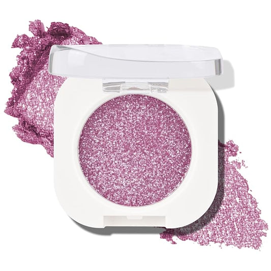 KYDA Single Glitter Eyeshadow, Bright Purple Diamond Glow Eyeshadow, Ultra-fine Lightweight Powder, Blendable Formula, Daily Glitter Eyes Makeup, Glam Rock-Velvo Beauty