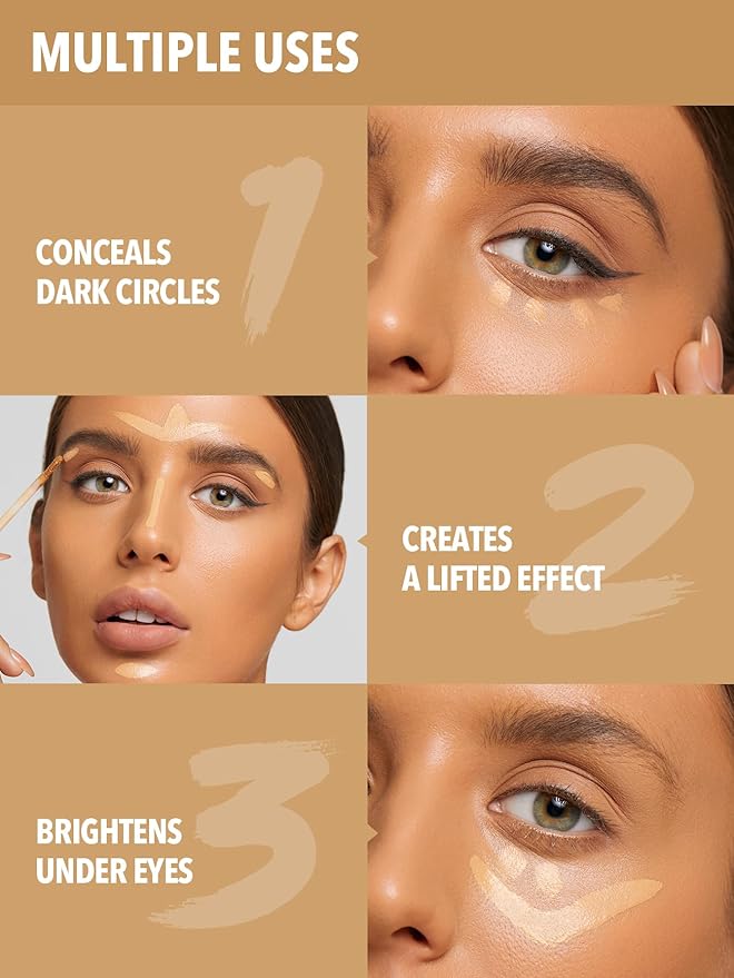 SHEGLAM 12HR Full Coverage Concealer Matte Finish Concealer Stick for Under Eye and Dark Circles - Earth-Velvo Beauty