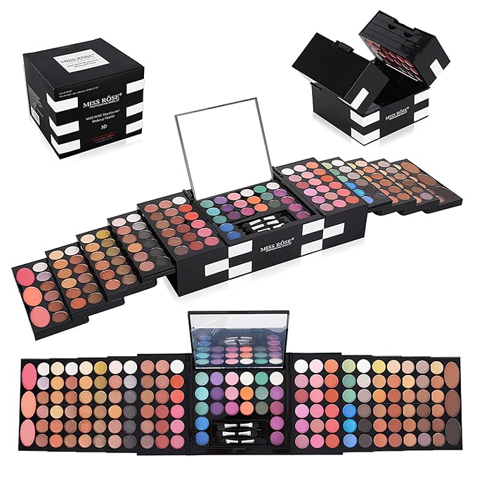 Eyeshadow Palette Cosmetics,Contour Palette Maquillaje Para Mujer,makeup Kit for Women Full Kit,With 142 Color Eyeshadow 3 Color Blush 3 Color Eyebrow Powder…-Velvo Beauty