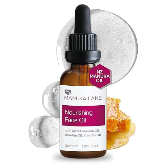 Manuka Lane Nourishing Face Oil, with Sweet Almond Oil, Rosehip and Manuka Oil Results for Soothe and Moisturise Your Face-Velvo Beauty