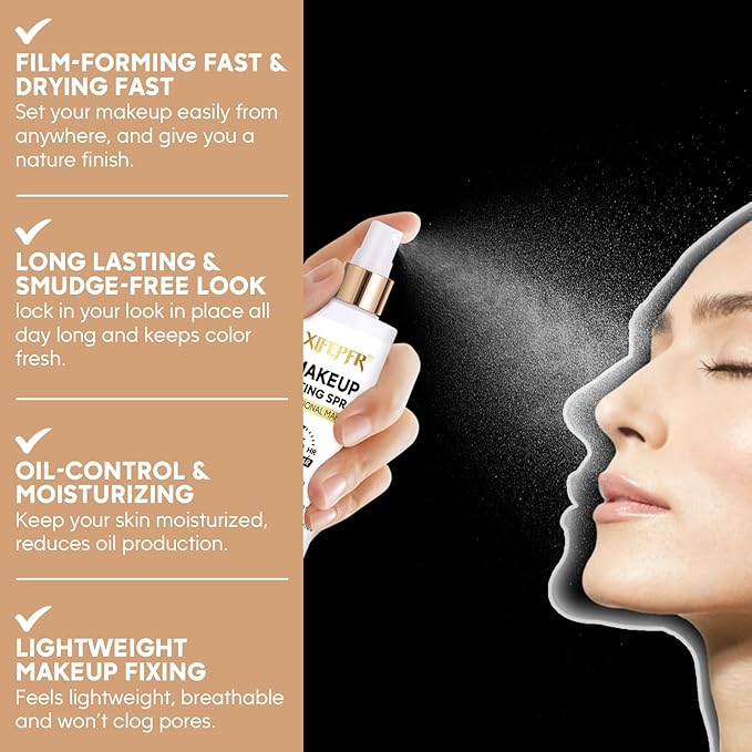 Makeup Setting Spray, 8.12 Fl Oz Matte Finishing Spray, Ultra Fine Setting Mist, Long Lasting Fixing Spray, Lightweight Oil Control Hydrating Refreshing Fast Drying, Vegan & Cruelty-Free-Velvo Beauty