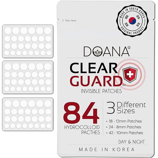 Korean Pimple Patches - 84 Count / Made in KOREA - Absorbing Hydrocolloid 3 Size Acne Patches for Blemishes. Zits Cover, Spot Stickers for Face and Body, Day and Night, Round Shape-Velvo Beauty