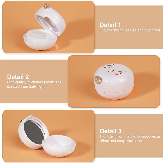 2 Pack Lip Balm Containers,Plastic Portable Empty Lip Balm Container with Mirror and Silicone Lip,Empty Lipstick Dispenser Box for Travel,Home-Velvo Beauty