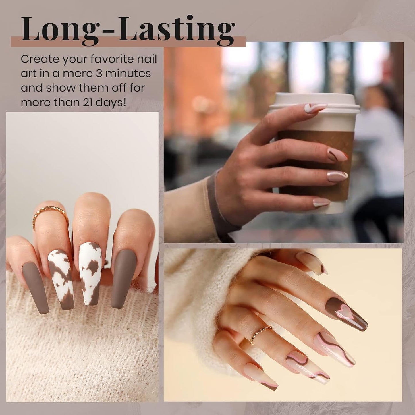 Beetles Brown Gel Nail Polish – 15ml Fall Dark Brown Gel Polish Gel Polish Soak Off Uv LED Nail Lamp Nail Art Manicure Gift for Women-Velvo Beauty