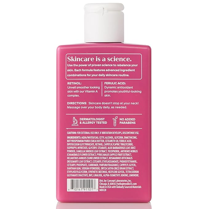 Medix 5.5 Retinol Body Lotion Firming Moisturizer | Crepey Skin Care Treatment | Retinol Body Cream | Firming Cream Targets Look Of Crepe Skin, Wrinkles, & Sagging, 3 Fl Oz Travel Size, 3-Pack-Velvo Beauty