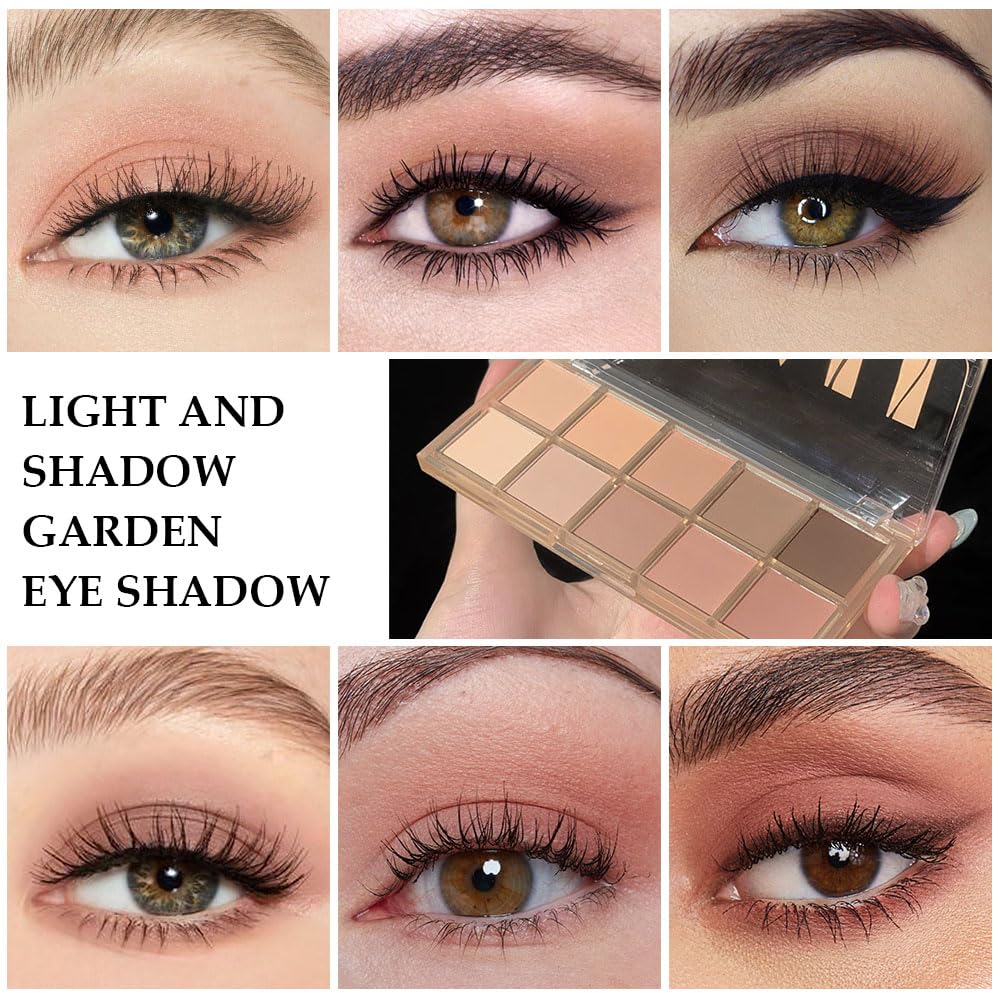 10 Colors Nude Pink Matte Eyeshadow Palette,Neutral Nude Eye Shadow Palette,Long Lasting Waterproof Travel Size Makeup Pallete,Vegan,Cruelty -free-Velvo Beauty