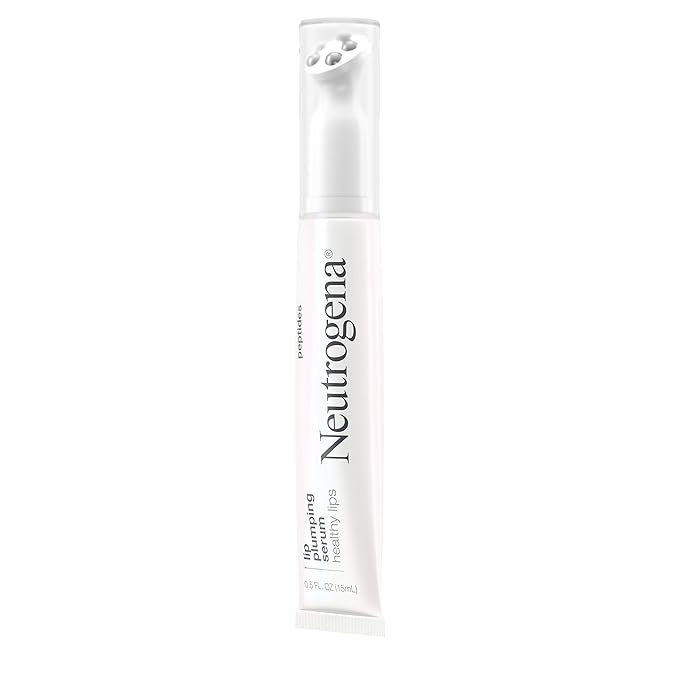 Neutrogena Healthy Lips Plumping Serum, Lip Enhancer with Peptides Nourishes and Promotes the Appearance of Naturally Fuller and Plumper-Looking Lips, 0.5 fl. oz-Velvo Beauty