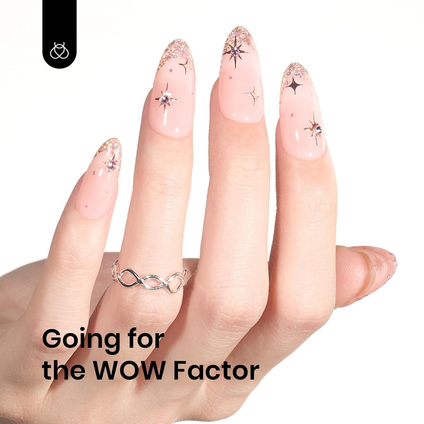 Beetles Glitter Gel Nail Polish 15ML Rose Gold Reflective Pink Gel Polish Dazzling Princess Nail Art Design Manicure Salon (1Pcs)-Velvo Beauty