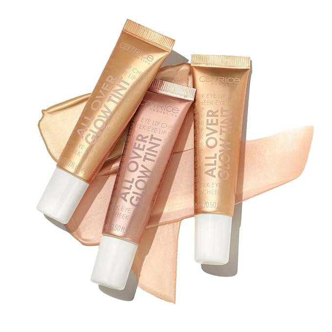 Catrice | All Over Glow Tint | Multi-Use Liquid Highlighter | Face & Body | Vitamin C, Niacinamide, Squalene & Panthenol | Long-lasting & Lightweight | Vegan & Cruelty Free (010 | Beaming Diamond)-Velvo Beauty