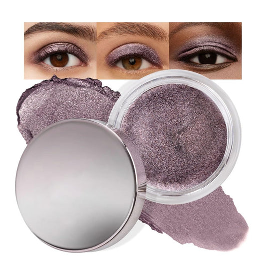 Cream Glitter Dark Purple Shimmer Metallic Eyeshadow Palette Makeup, Natural Single Mini Instant Holographic Eyeshadow For Women, Sombras Crema Para Ojos, Talc, Paraben & Cruelty Free-Velvo Beauty