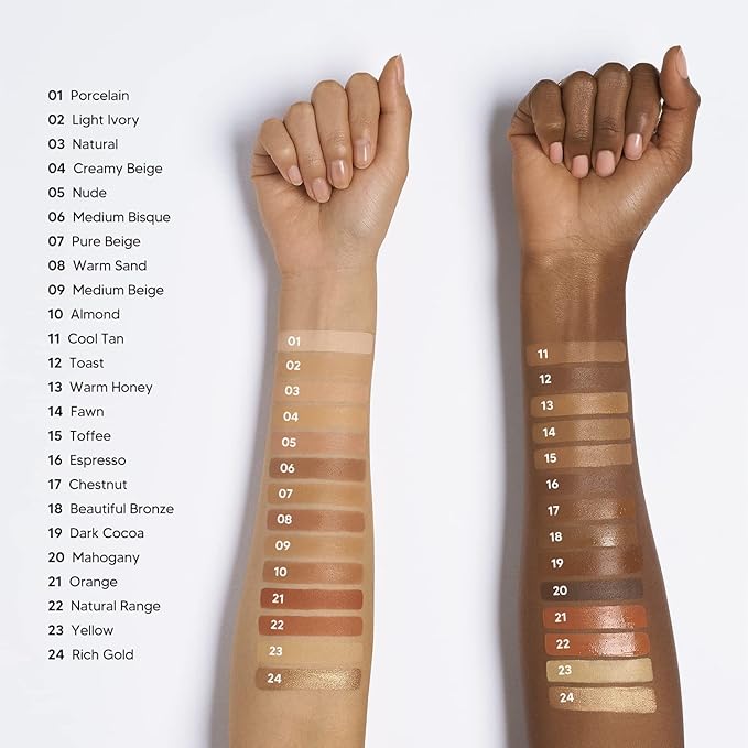 Ruby Kisses HD Brush Concealer & Foundation, Full Coverage, Color Correcting, Highlight, Contour 3 Pack (Orange Corrector)-Velvo Beauty