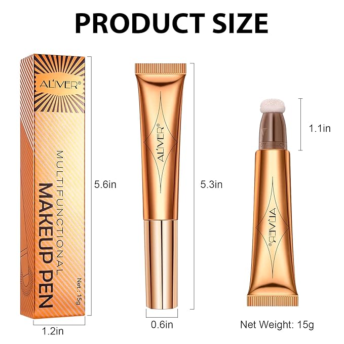 Liquid Highlighter Beauty Wand, Highlight Bronzer Stick with Cushion Applicator, Smooth Shimmer Finish, Lightweight Silky Cream Face Makeup Stick, Cruelty-free (Celestral)-Velvo Beauty