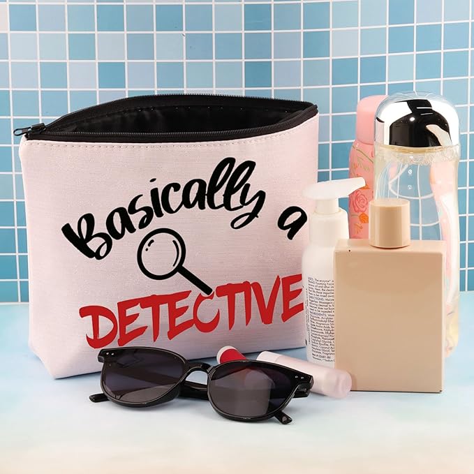 BDPWSS Basically A Detective Makeup Bag True Crime Gift True Crime Junkie Gift True Crime Lovers Gift True Crime Podcast Gift (basically detective)-Velvo Beauty