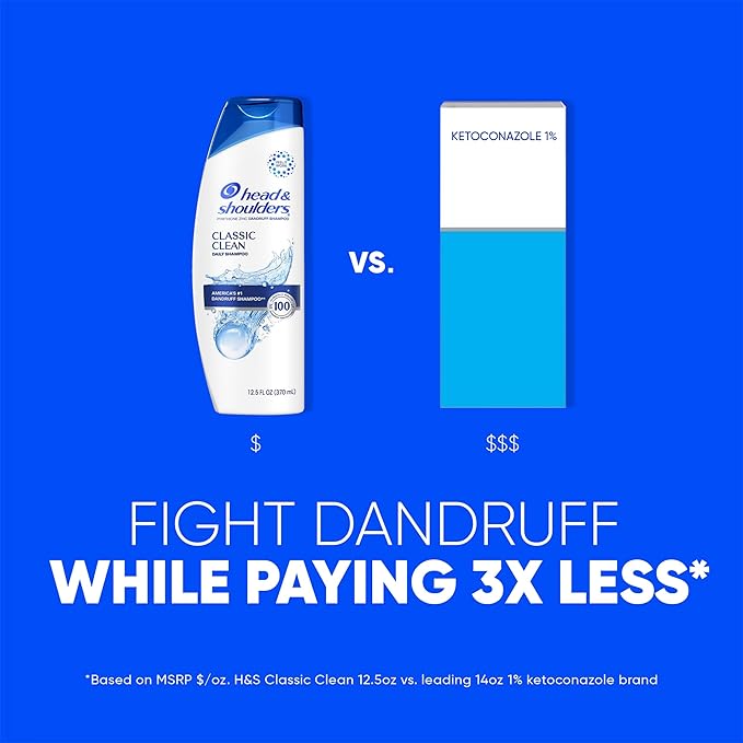 Head & Shoulders Classic Clean Dandruff Shampoo Twin Pack, Anti-Dandruff Daily Use, Paraben-Free, Color-Safe, 32.1 Fl Oz Each (Set of 2)-Velvo Beauty
