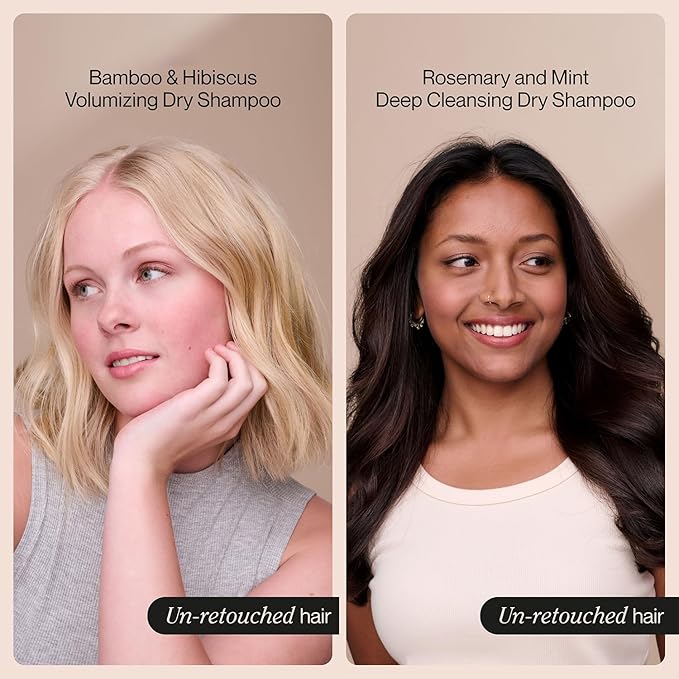 Suave+ Dry Shampoo Spray Variety 2-Pack – Invigorating Rosemary & Mint + Volumizing Bamboo & Hibiscus, 4.3 Oz Ea-Velvo Beauty