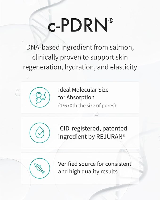 REJURAN® Turnover Ampoule, c-PDRN® – Original Salmon DNA PDRN Face Serum for Rejuvenation, Firming, Hydration & Youthful Glow, Refines Skin Texture. Korean Skincare (1.01 fl oz)-Velvo Beauty