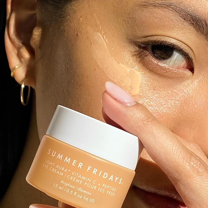 Summer Fridays Light Aura Vitamin C + Peptide Eye Cream - Brightening Eye Cream with an Illuminating and Hydrating Formula (0.5 Fl Oz)-Velvo Beauty