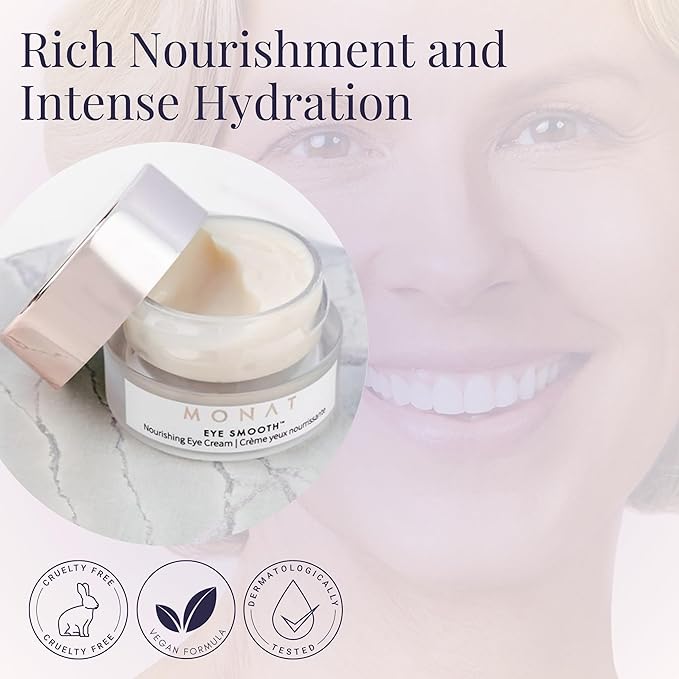 MONAT Eye Smooth™ - Rejuvenating & Hydrating Eye Cream with Plant Stem Cells and Plant Derived Squalane, 0.5 Fl Oz-Velvo Beauty