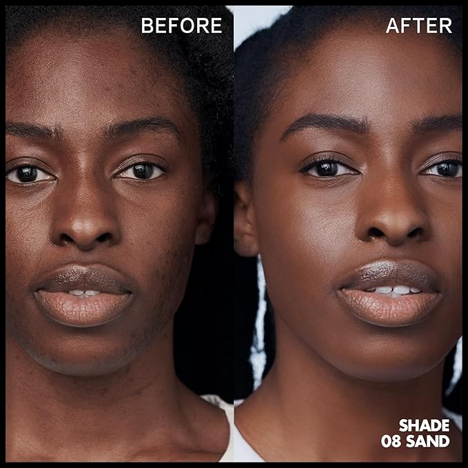 FOCALLURE 2 Pcs Liquid Foundation, Skin Evolution Foundation + Concealer, Full Coverage Foundation Makeup, Durable, Waterproof, Oil-Control, Hides Wrinkles & Lines, Sand-Velvo Beauty