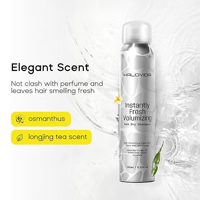 Dry Shampoo for Women, Dry Scalp Shampoo Spray for Dark Hair Leaves No White Residue, Absorb Oils, Volumizing & Refresh Hair for 72 Hours, 5.07 Fl Oz (Pack of 2)-Velvo Beauty